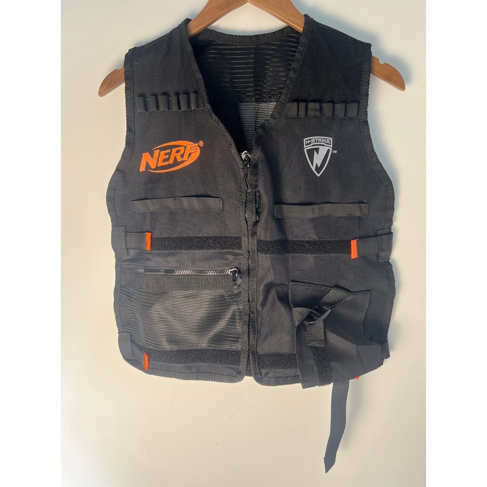 Nerf N-Strike Tactical Vest Kids One Size Black 2009 Hasbro 18612 Gear